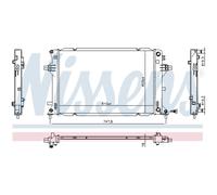 Radiador de agua Aletas refrigeración soldadas 606811 NISSENS para HYUNDAI IONIQ