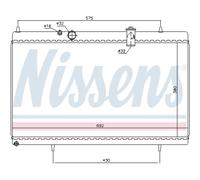 Radiador, refrigeración de motor NISSENS 61271
