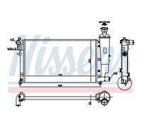 NISSENS 61276 Radiador, refrigeración del motor