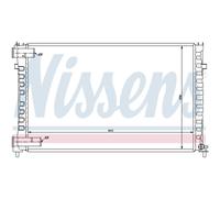 Radiador, refrigeración de motor NISSENS 61322