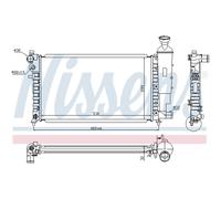 Radiador, refrigeración de motor NISSENS 61347
