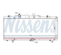 Radiador, refrigeración de motor NISSENS 61671