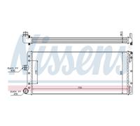 Radiador, refrigeración de motor NISSENS 61887