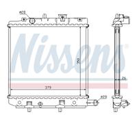 Radiador de agua Aletas refrigeración soldadas 62455A NISSENS para MAZDA DEMIO
