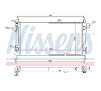 Radiador, refrigeración de motor NISSENS 632381