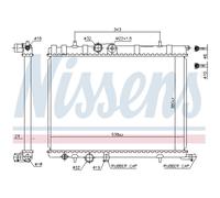 Radiador, refrigeración de motor NISSENS 63502A