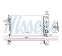 Radiador, refrigeración de motor NISSENS 63528