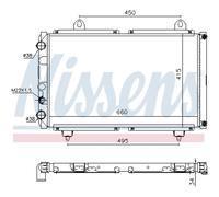 Radiador, refrigeración de motor NISSENS 63558