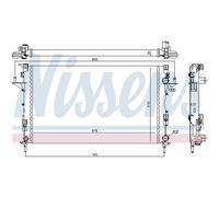 Radiador, refrigeración de motor NISSENS 63816