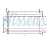 Radiador, refrigeración de motor NISSENS 63824A