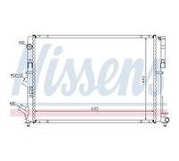 Radiador, refrigeración de motor NISSENS 63838