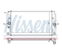 Radiador, refrigeración de motor NISSENS 64693