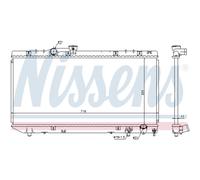 Radiador, refrigeración de motor NISSENS 64775