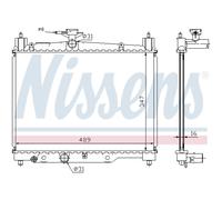 Radiador, refrigeración de motor NISSENS 64789A