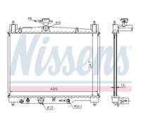 Radiador, refrigeración de motor NISSENS 64801