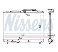 Radiador, refrigeración de motor NISSENS 64839