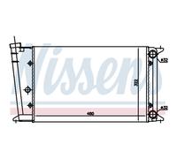Radiador, refrigeración de motor NISSENS 65020