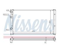 Radiador, refrigeración de motor NISSENS 652551