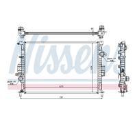 Radiador, refrigeración de motor NISSENS 66857