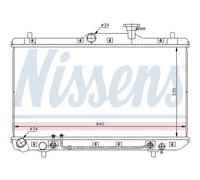 Radiador, refrigeración de motor NISSENS 67023