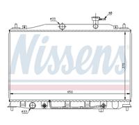 Radiador, refrigeración de motor NISSENS 67503