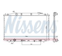 Radiador, refrigeración de motor NISSENS 68138