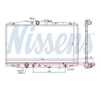 Radiador de agua Aletas refrigeración soldadas 68152 NISSENS para HONDA