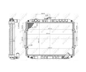 Radiador, refrigeración de motor NRF 503486