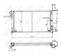 Radiador, refrigeración de motor NRF 50421