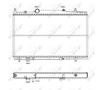Radiador, refrigeración de motor NRF 50441