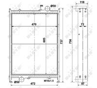 Radiador, refrigeración de motor NRF 504530