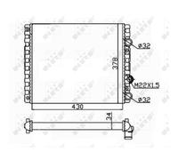 Radiador, refrigeración de motor NRF 509519