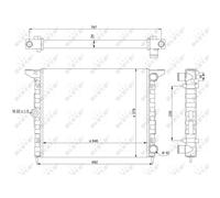 Radiador, refrigeración de motor NRF 519523
