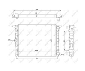 Radiador, refrigeración de motor NRF 519523