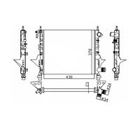 Radiador, refrigeración de motor NRF 529513