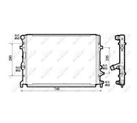 Radiador, refrigeración de motor NRF 53139