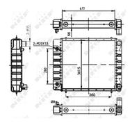 Radiador, refrigeración de motor NRF 53149