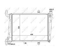 Radiador de agua Aletas refrigeración soldadas 53193 NRF para VOLVO S40 I