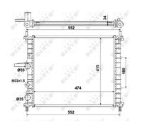 Radiador, refrigeración de motor NRF 53227