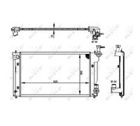 Radiador, refrigeración de motor NRF 53398