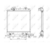 Radiador de agua Aletas refrigeración soldadas 53434 NRF para MAZDA DEMIO