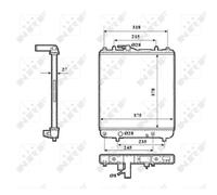 Radiador, refrigeración de motor NRF 53825