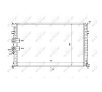 Radiador, refrigeración de motor NRF 53842