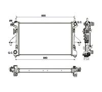 Radiador, refrigeración de motor NRF 54204