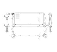 NRF 550034 Radiador, refrigeración del motor