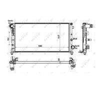 Radiador, refrigeración de motor NRF 58237