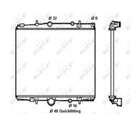 Radiador, refrigeración de motor NRF 58313