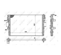 Radiador, refrigeración de motor NRF 58361