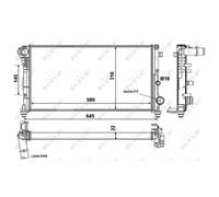 Radiador, refrigeración de motor NRF 58376