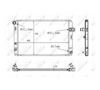 Radiador, refrigeración de motor NRF 58382
